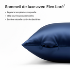 Taie d'Oreiller en Soie Premium - Bleu Minuit