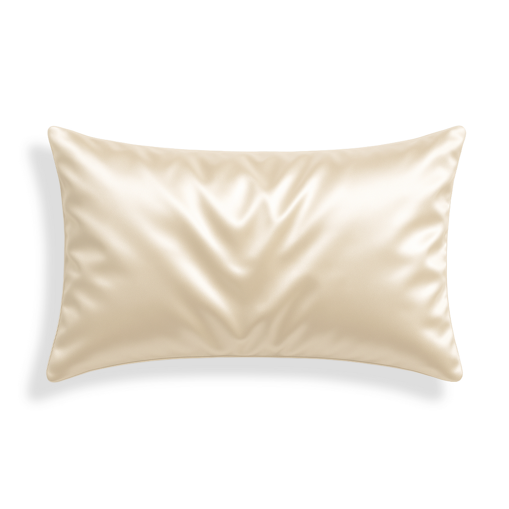 Taie d'Oreiller en Soie Premium - Perle de Champagne