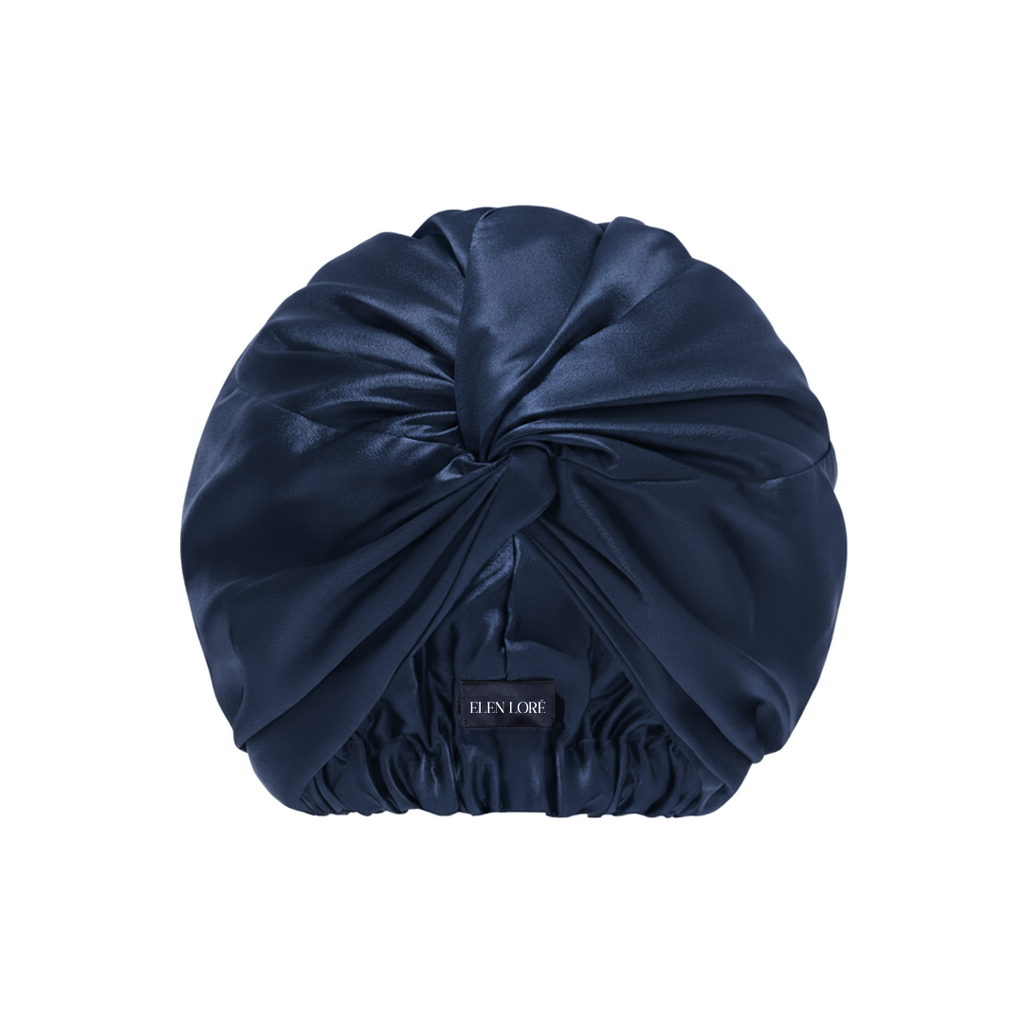 Bonnet en Soie Premium - Bleu Minuit