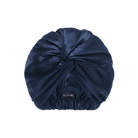 Bonnet en Soie Premium - Bleu Minuit