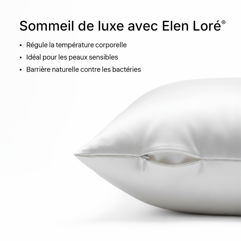 Taie d'Oreiller en Soie Premium - Lait d'Ivoire