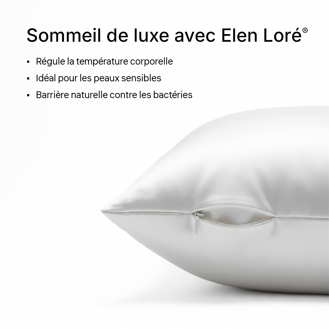 Taie d'Oreiller en Soie Premium - Lait d'Ivoire