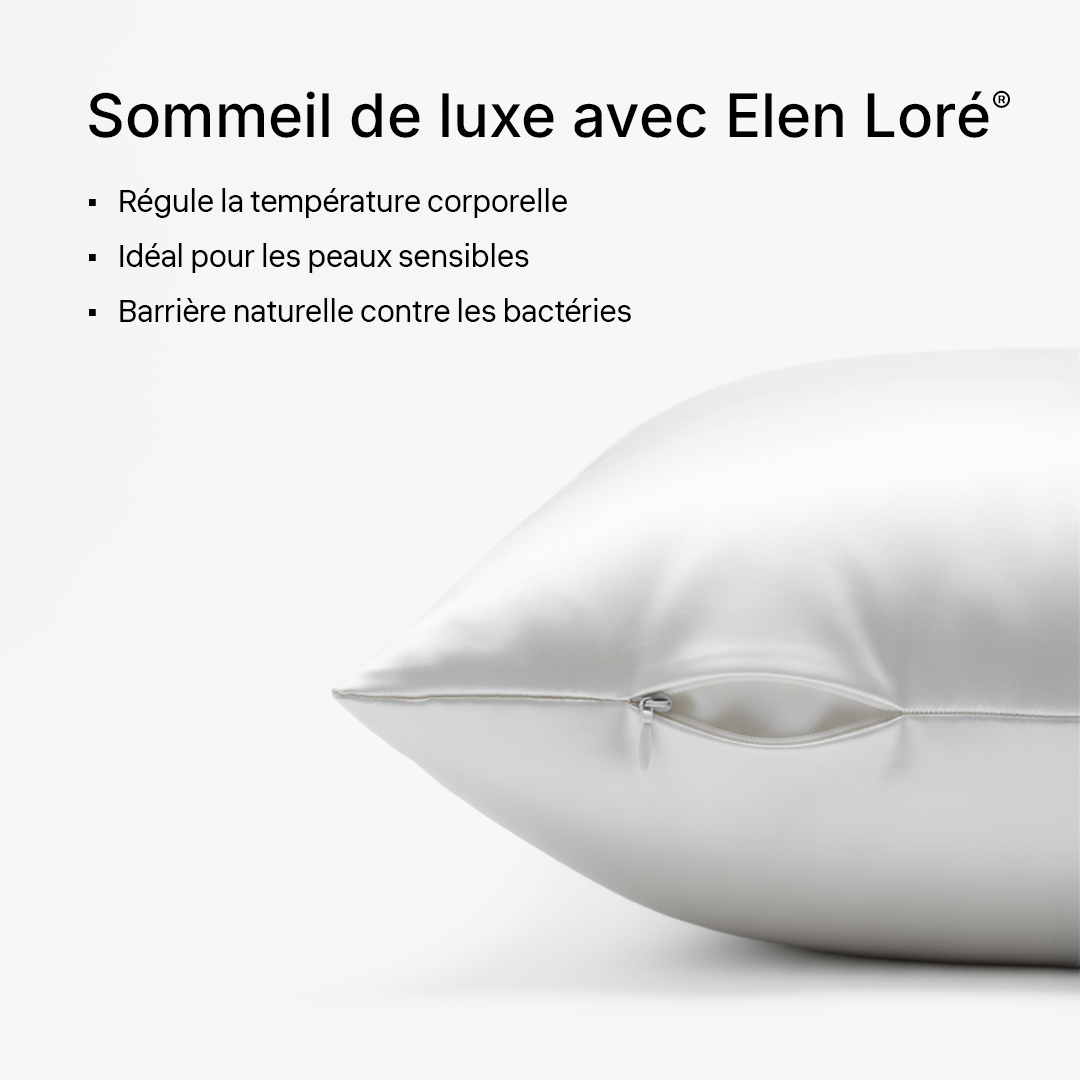 Taie d'Oreiller en Soie Premium - Lait d'Ivoire