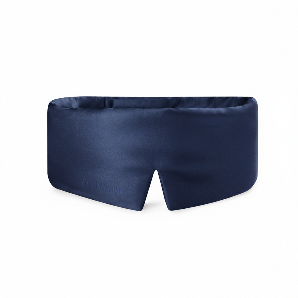 Masque de Nuit en Soie Premium - Bleu Minuit