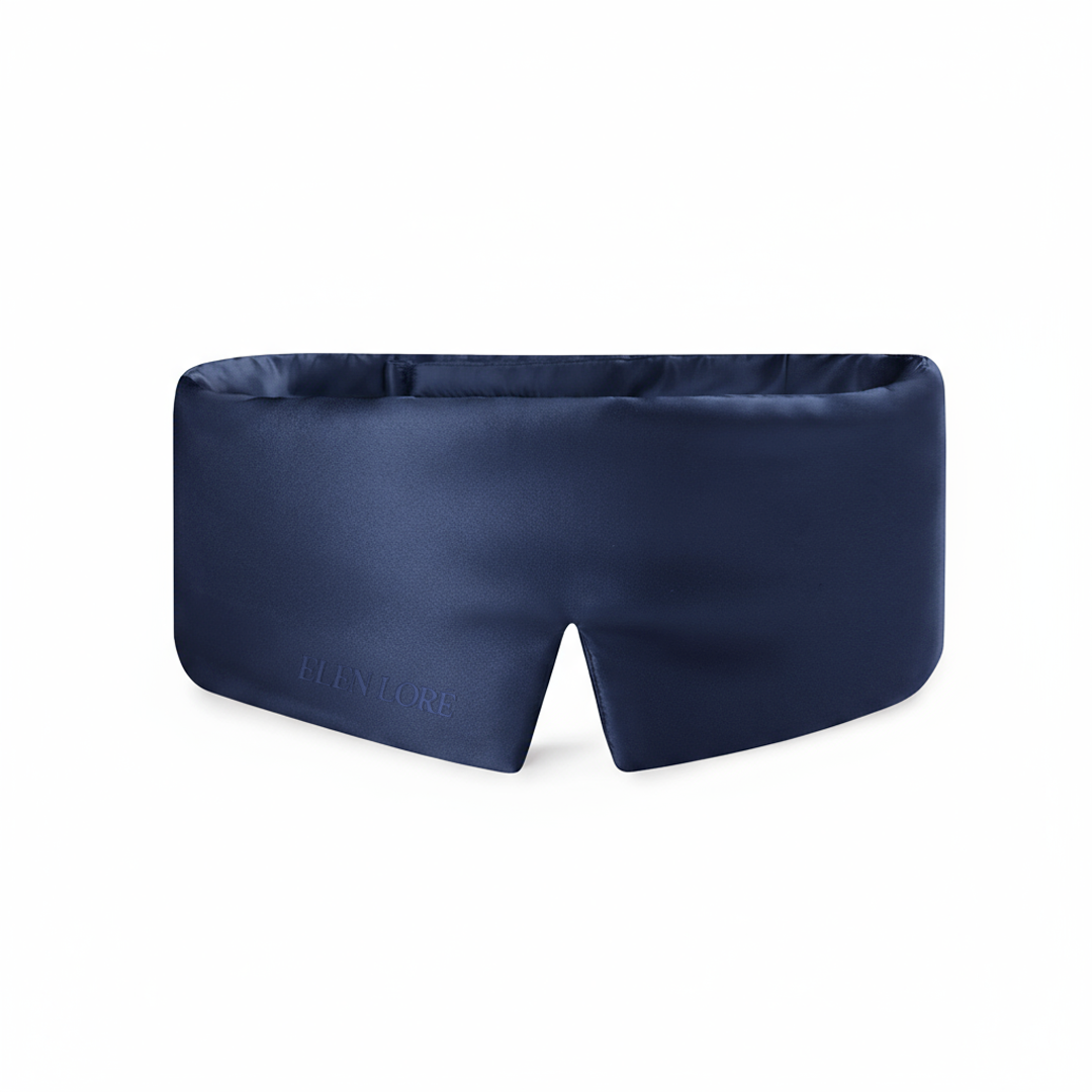Masque de Nuit en Soie Premium - Bleu Minuit