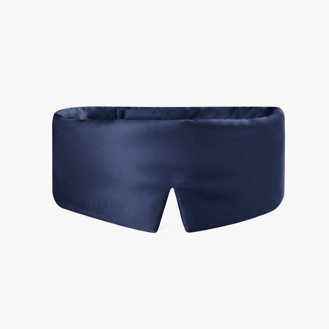 Masque de Nuit en Soie Premium - Bleu Minuit