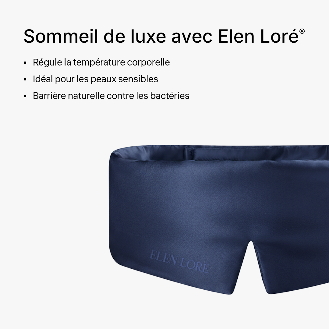 Masque de Nuit en Soie Premium - Bleu Minuit