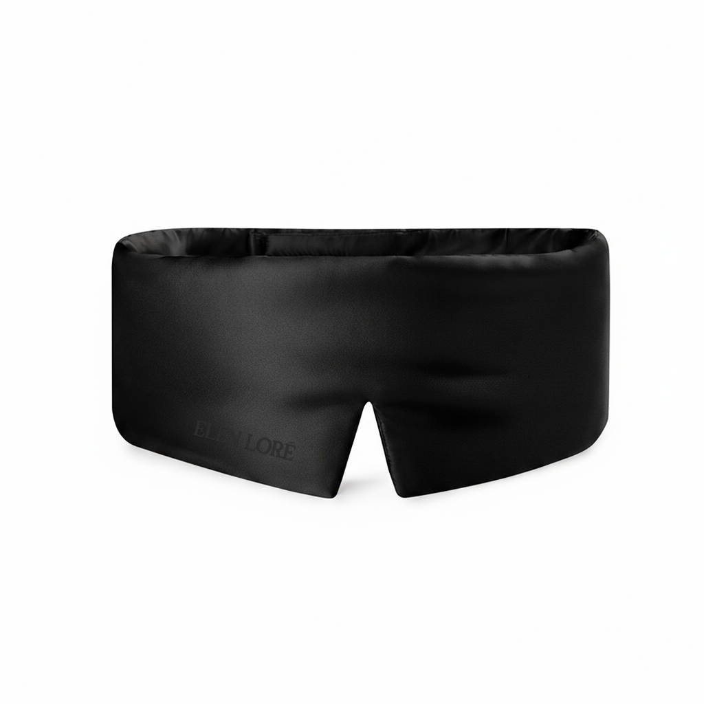 Masque de Nuit en Soie Premium - Velours Noir