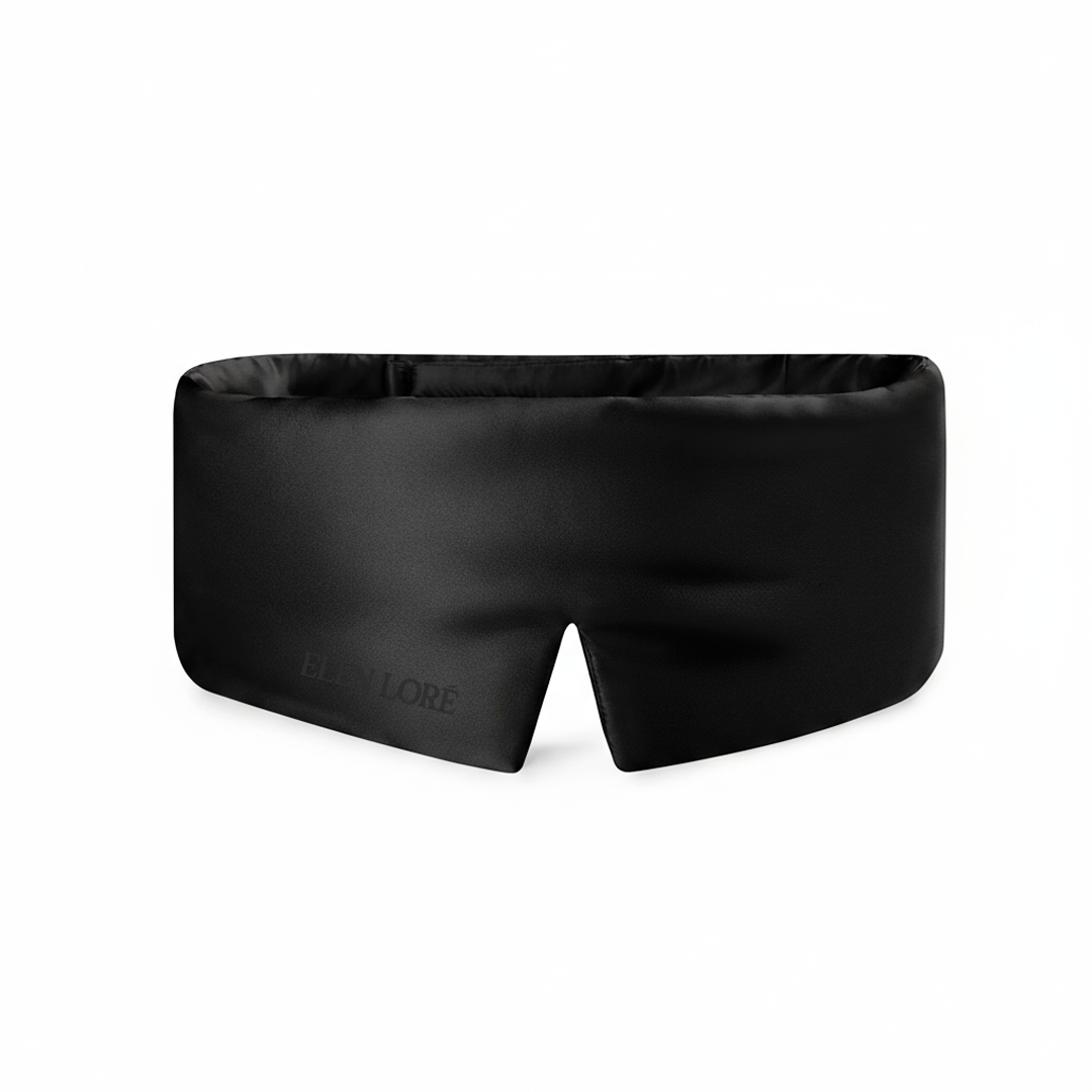 Masque de Nuit en Soie Premium - Velours Noir
