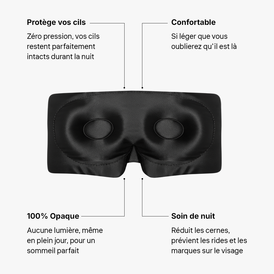 Masque de Nuit en Soie Premium - Velours Noir