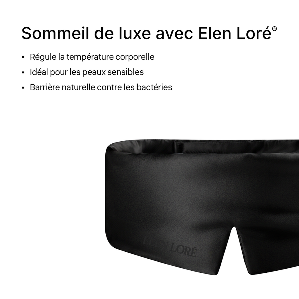 Masque de Nuit en Soie Premium - Velours Noir