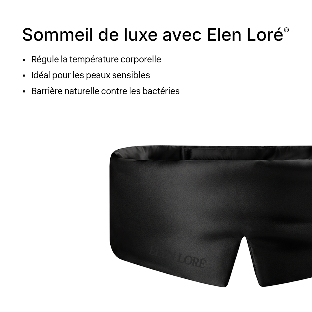 Masque de Nuit en Soie Premium - Velours Noir