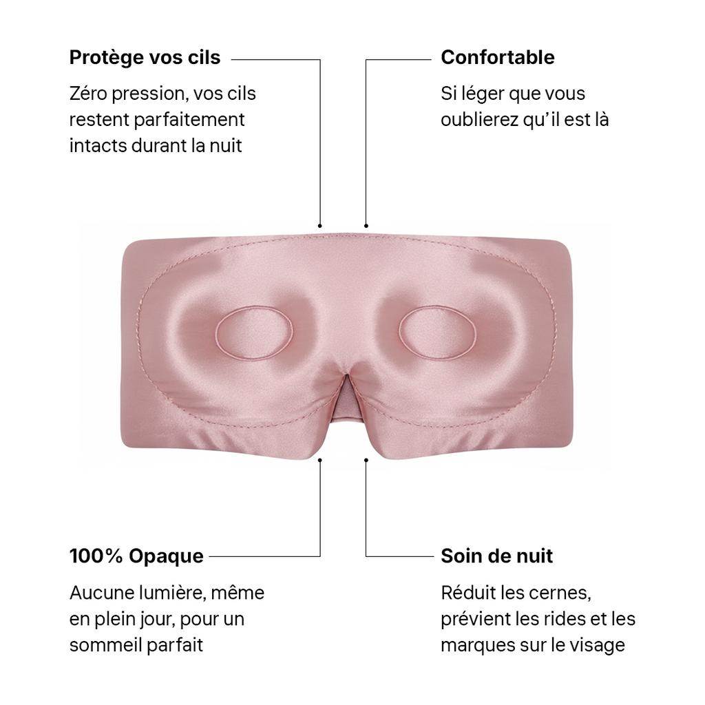 Masque de Nuit en Soie Premium - Rosée de Mai