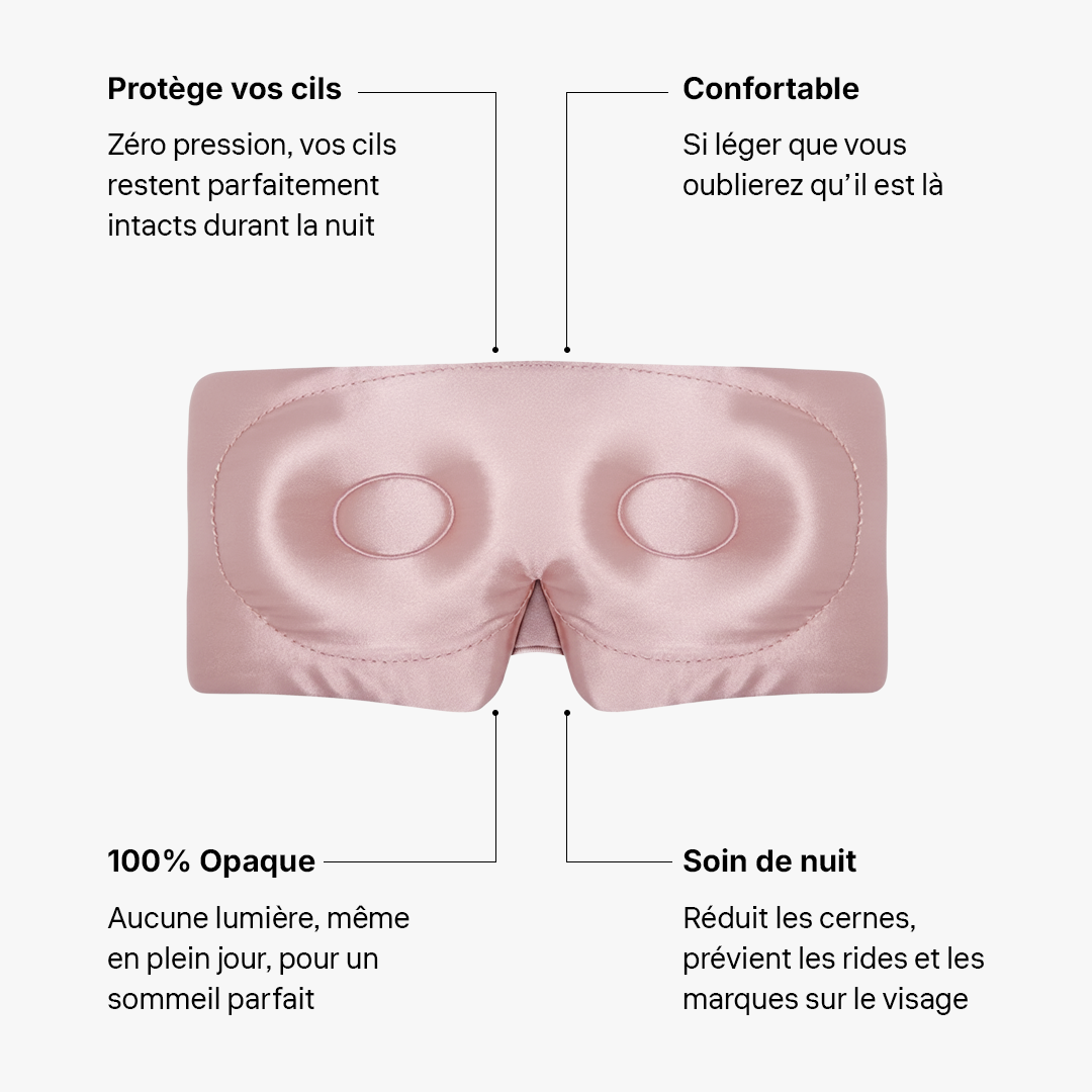 Masque de Nuit en Soie Premium - Rosée de Mai
