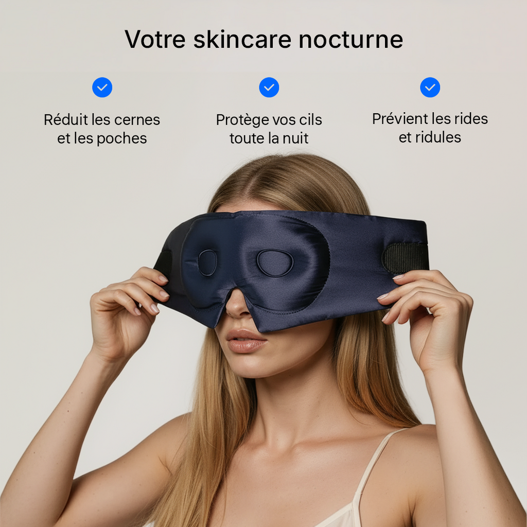 Masque de Nuit en Soie Premium - Rosée de Mai