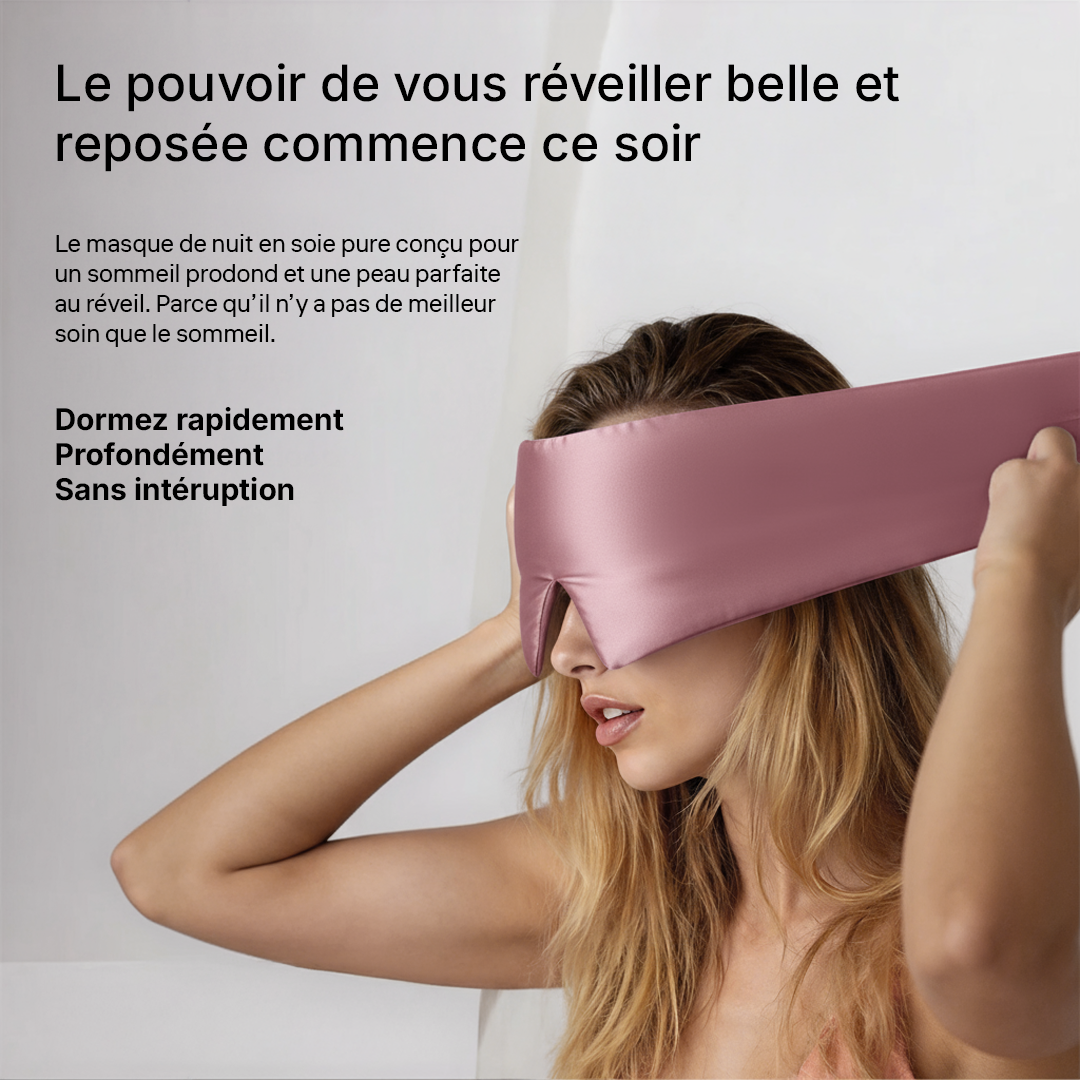 Masque de Nuit en Soie Premium - Rosée de Mai