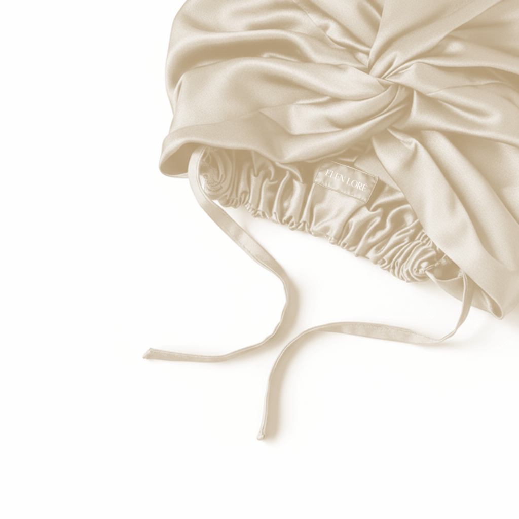 Bonnet en Soie Premium - Perle de Champagne
