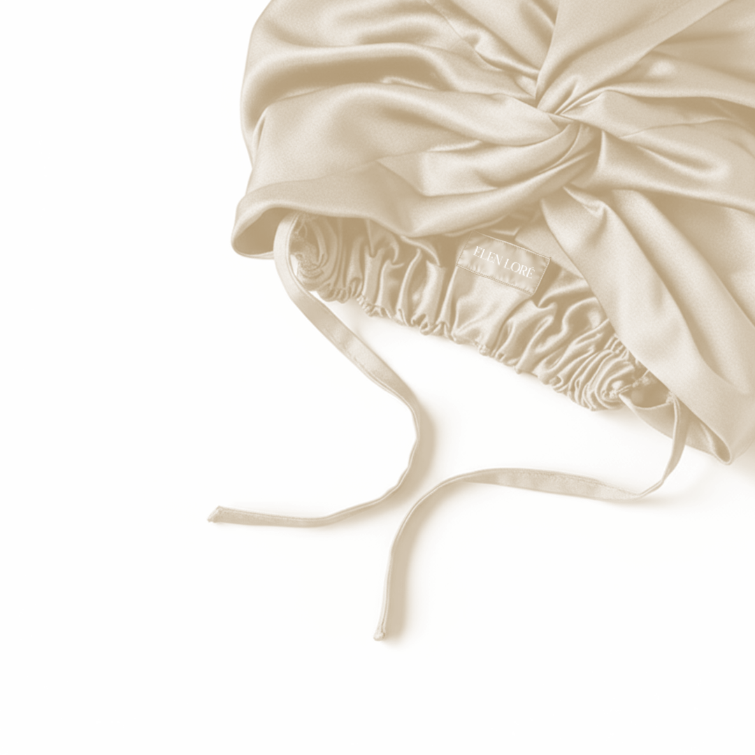 Bonnet en Soie Premium - Perle de Champagne