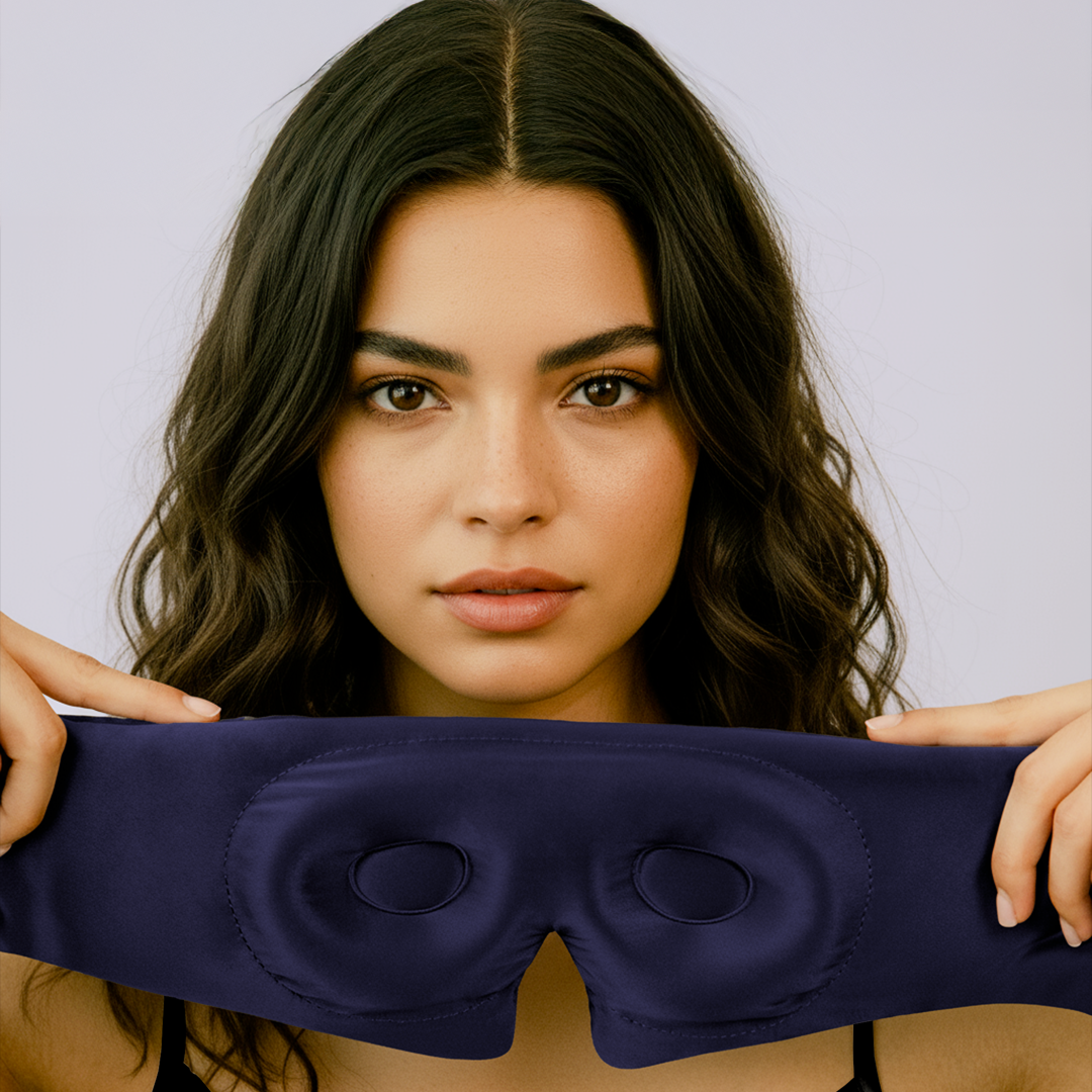 Masque de Nuit en Soie Premium - Velours Noir