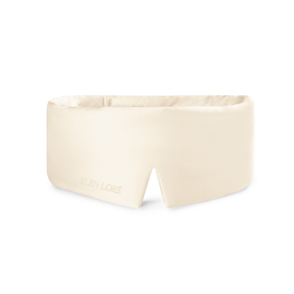 Masque de Nuit en Soie Premium - Perle de Champagne