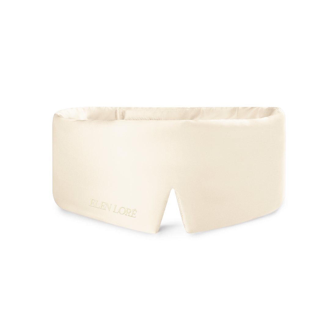 Masque de Nuit en Soie Premium - Perle de Champagne