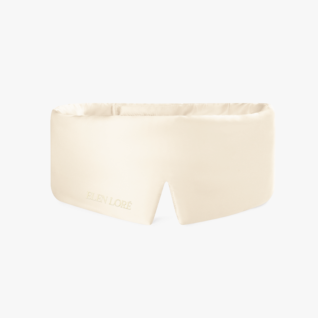 Masque de Nuit en Soie Premium - Perle de Champagne