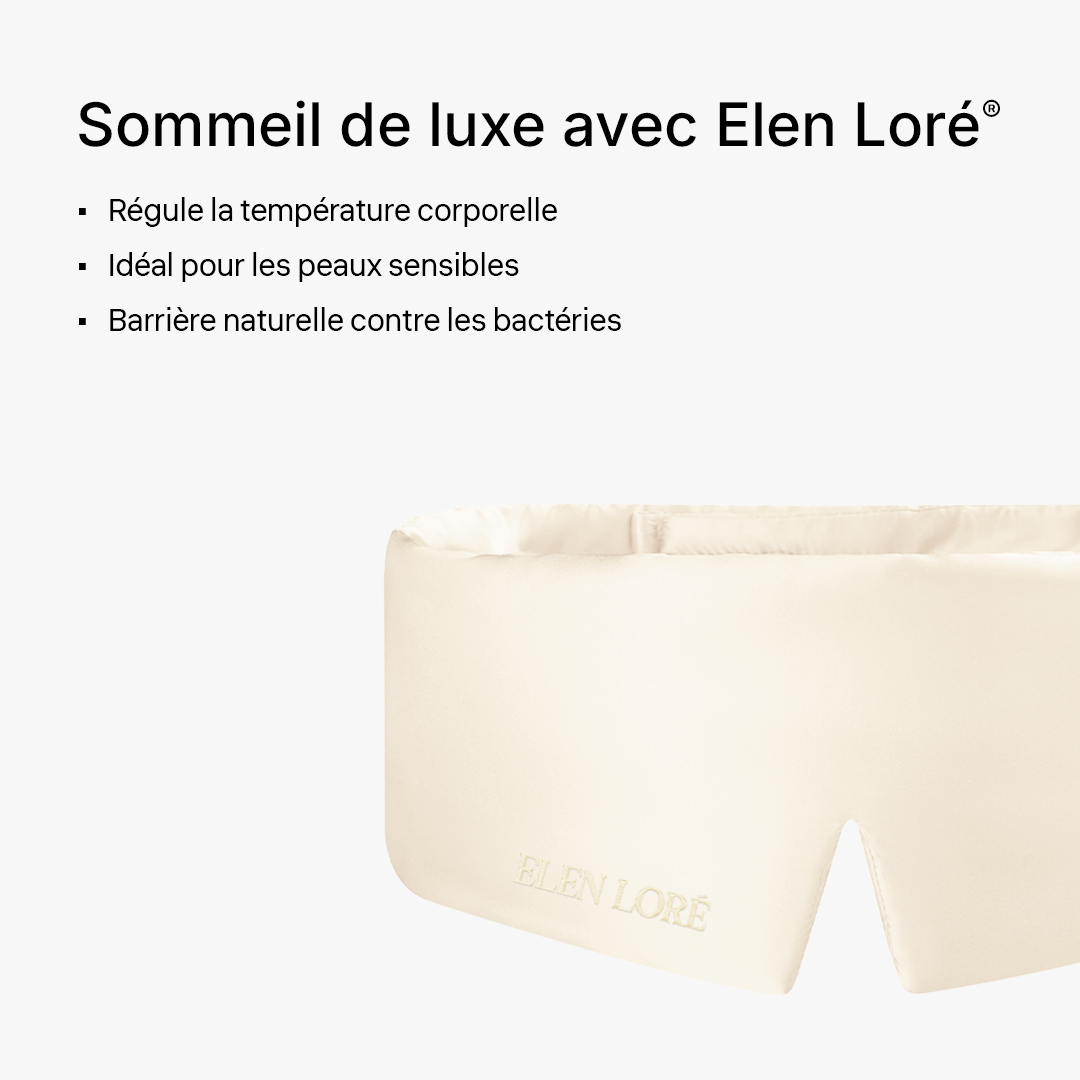 Masque de Nuit en Soie Premium - Perle de Champagne