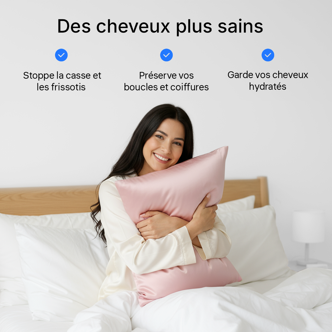 Taie d'Oreiller en Soie Premium - Rosée de Mai