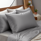 Taie d'Oreiller en Soie Premium - Perle Grise