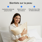 Taie d'Oreiller en Soie Premium - Perle de Champagne